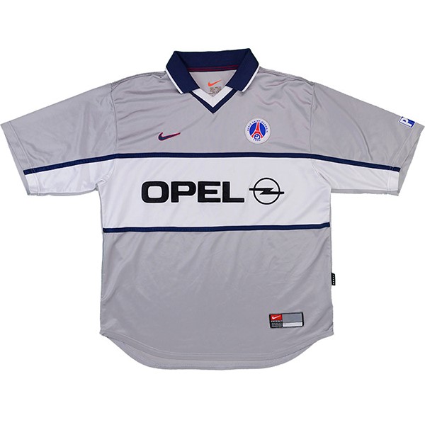 Camiseta Paris Saint Germain Replica Segunda Ropa Retro 2000 Gris